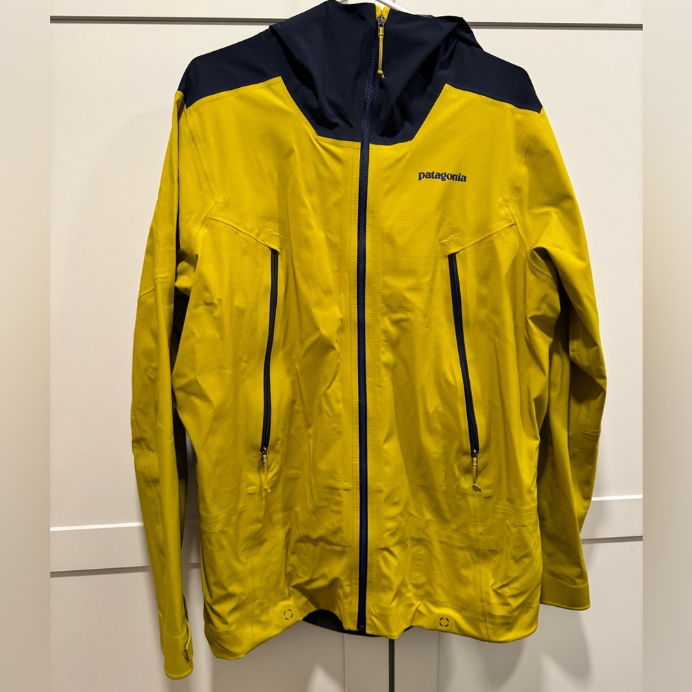 Patagonia Men's Descensionist Jacket in Textile green and Navy